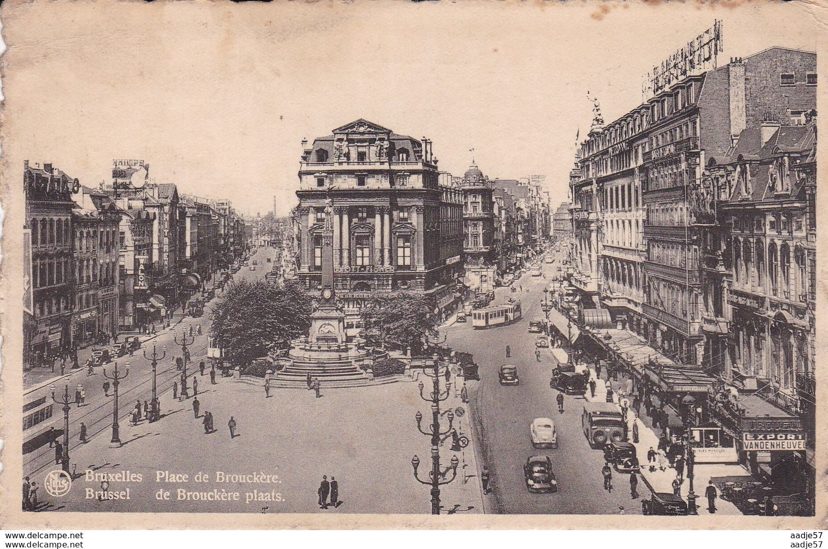 Bruxelles Bruessel Place De Brouckere Tramway 1949 - Strassenbahnen