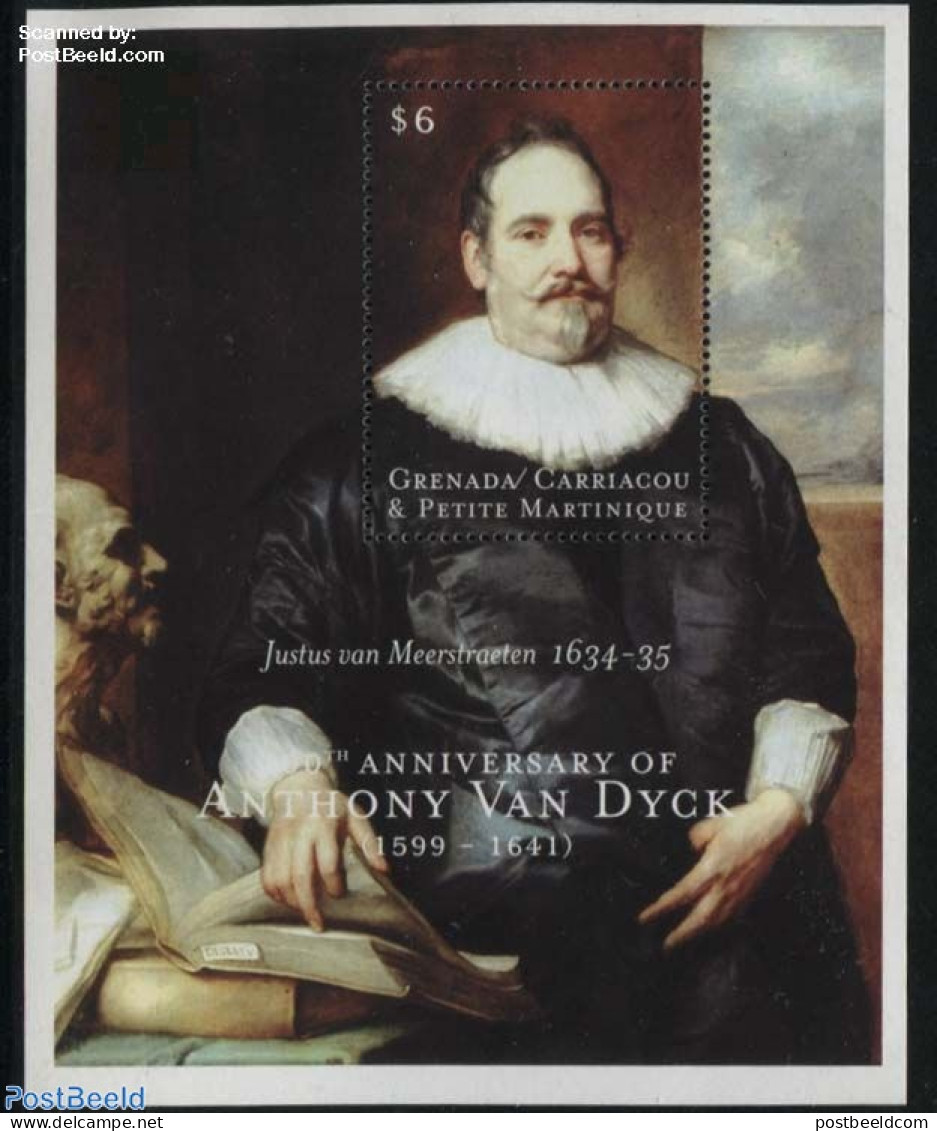 Grenada Grenadines 2000 Anthony Van Dyck S/s, Justus Van Meerstraeten, Mint NH, History - Netherlands & Dutch - Art - .. - Geografia