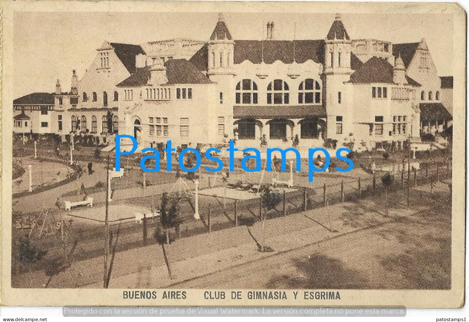 227530 ARGENTINA BUENOS AIRES CLUB GIMNASIA Y ESGRIMA VISTA PARCIAL POSTAL POSTCARD - Argentine