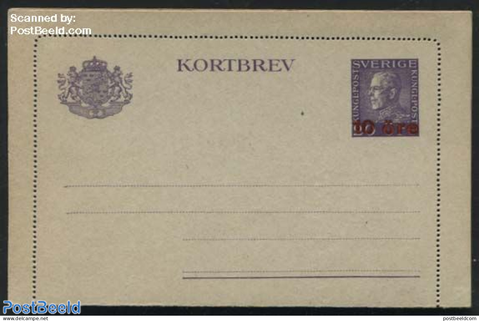 Sweden 1922 Card Letter 10ore On 20ore, Unused Postal Stationary - Covers & Documents