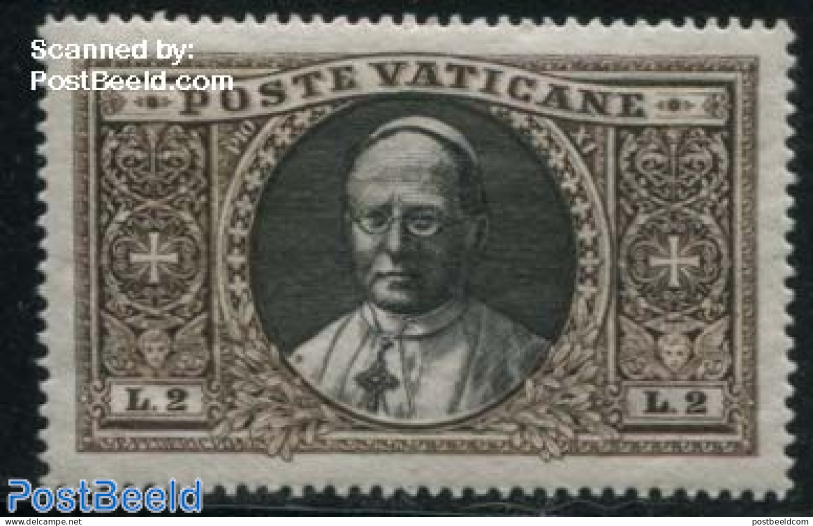 Vatican 1933 2L Pius XI, Stamp Out Of Set, Mint NH - Nuovi