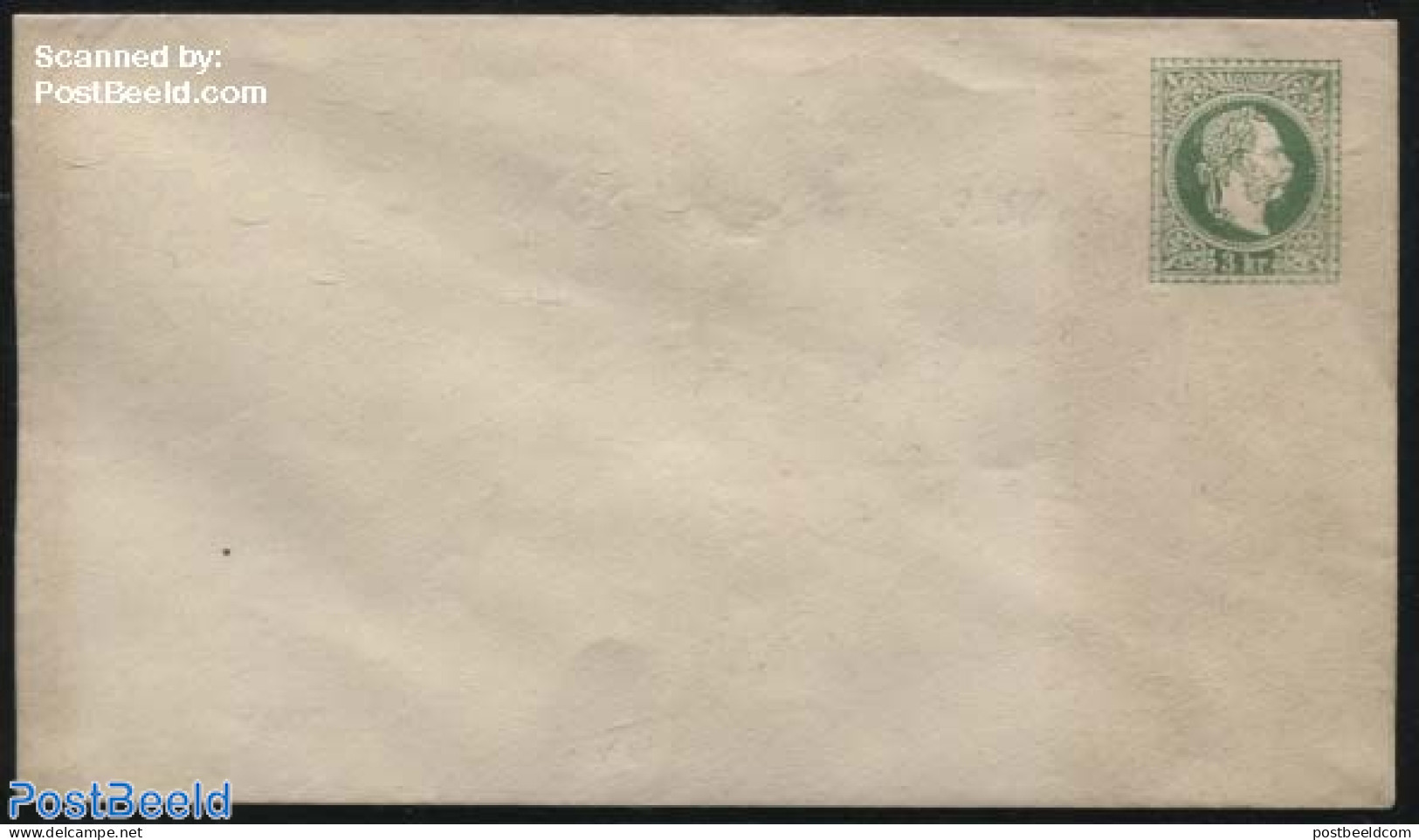 Austria 1867 Envelope 3Kr, Flap Type I, Unused Postal Stationary - Cartas & Documentos