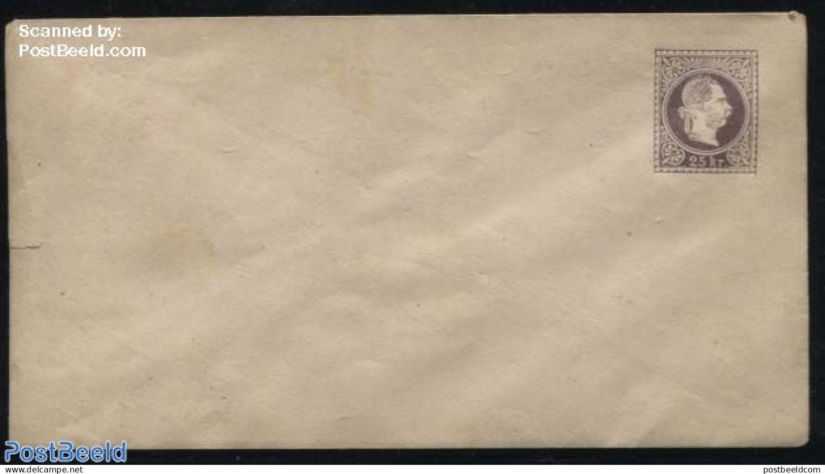 Austria 1868 Envelope 25Kr, Flap Type III, Unused Postal Stationary - Cartas & Documentos