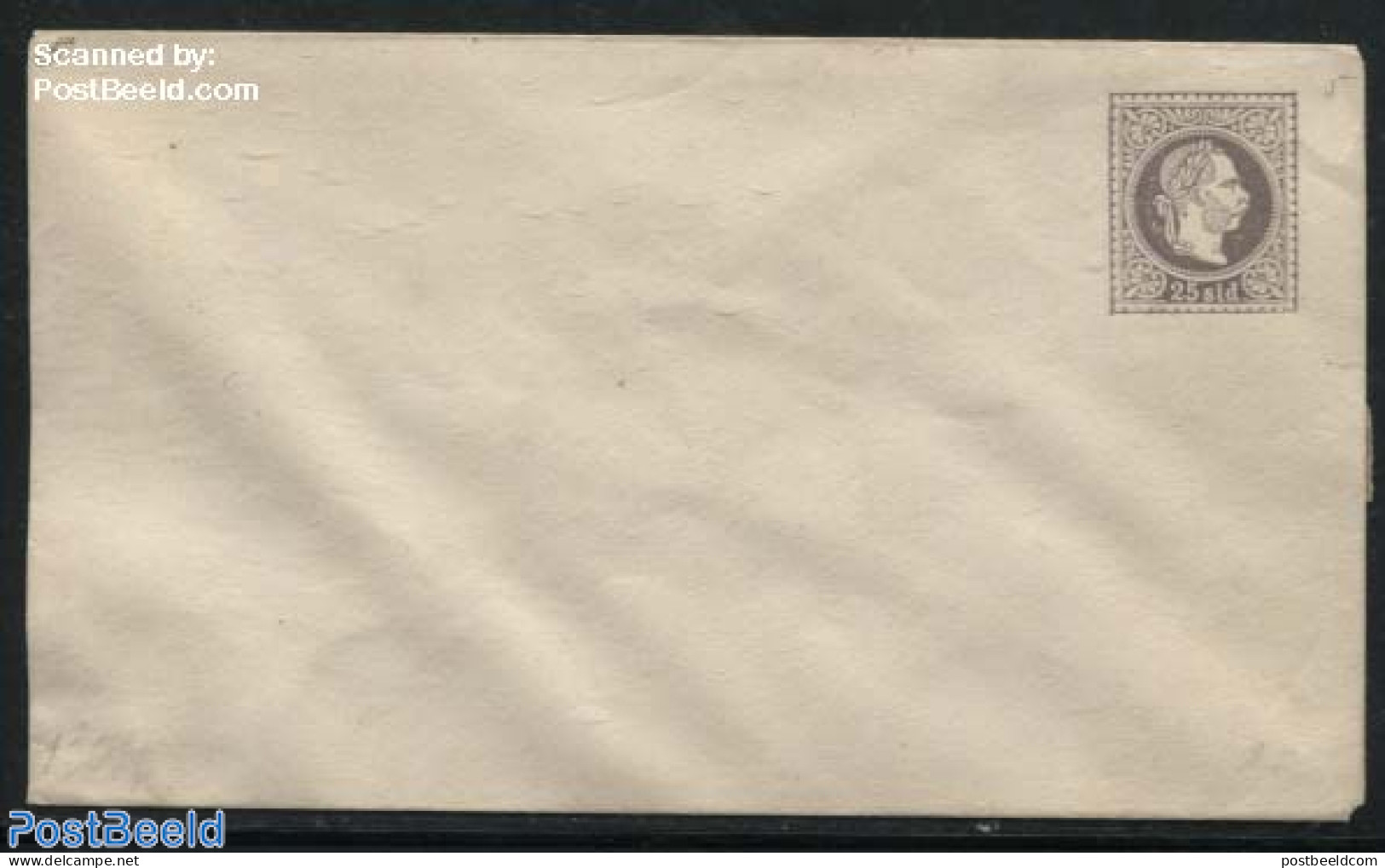 Austria 1867 Envelope, Levant, 25sld, Flap Type II, Unused Postal Stationary - Cartas & Documentos