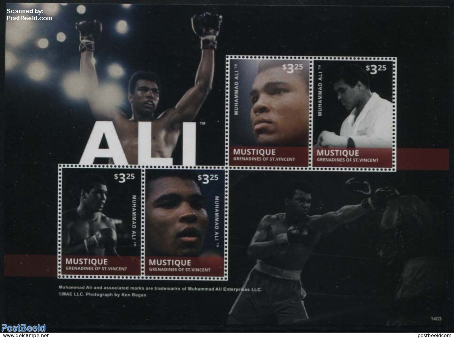 Saint Vincent & The Grenadines 2014 Muhammad Ali 4v M/s, Mint NH, Sport - St.-Vincent En De Grenadines