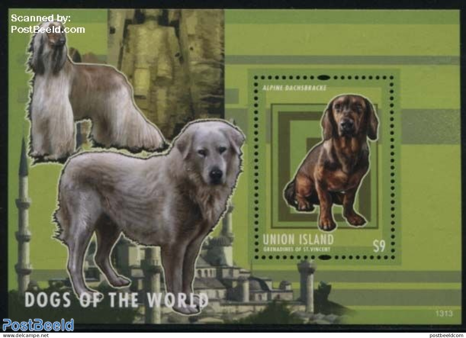 Saint Vincent & The Grenadines 2013 Union Island, Alpine Dachsbracke S/s, Mint NH, Nature - Dogs - St.Vincent Y Las Granadinas