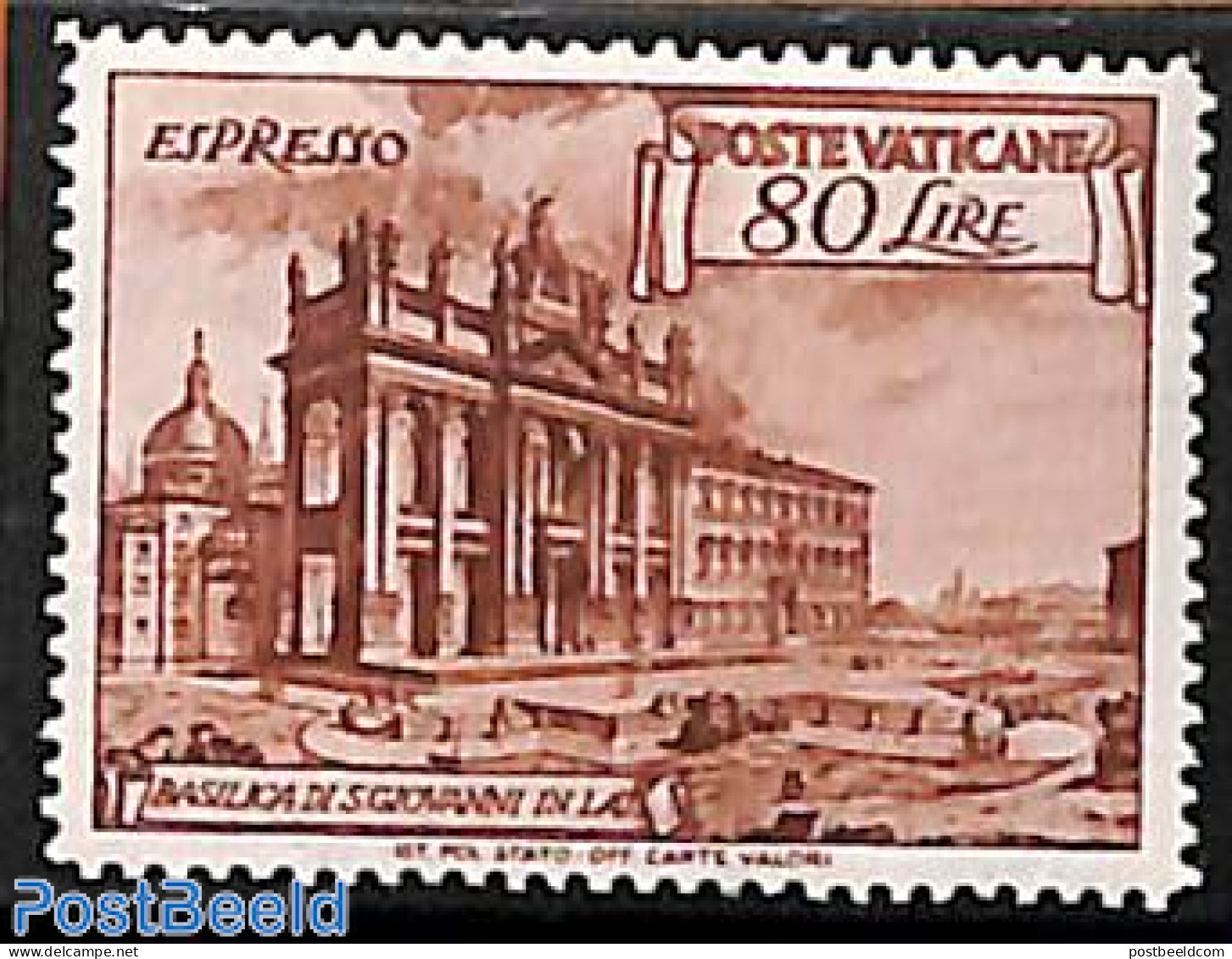 Vatican 1949 80L, Perf. 13.25:14, Stamp Out Of Set, Mint NH - Neufs