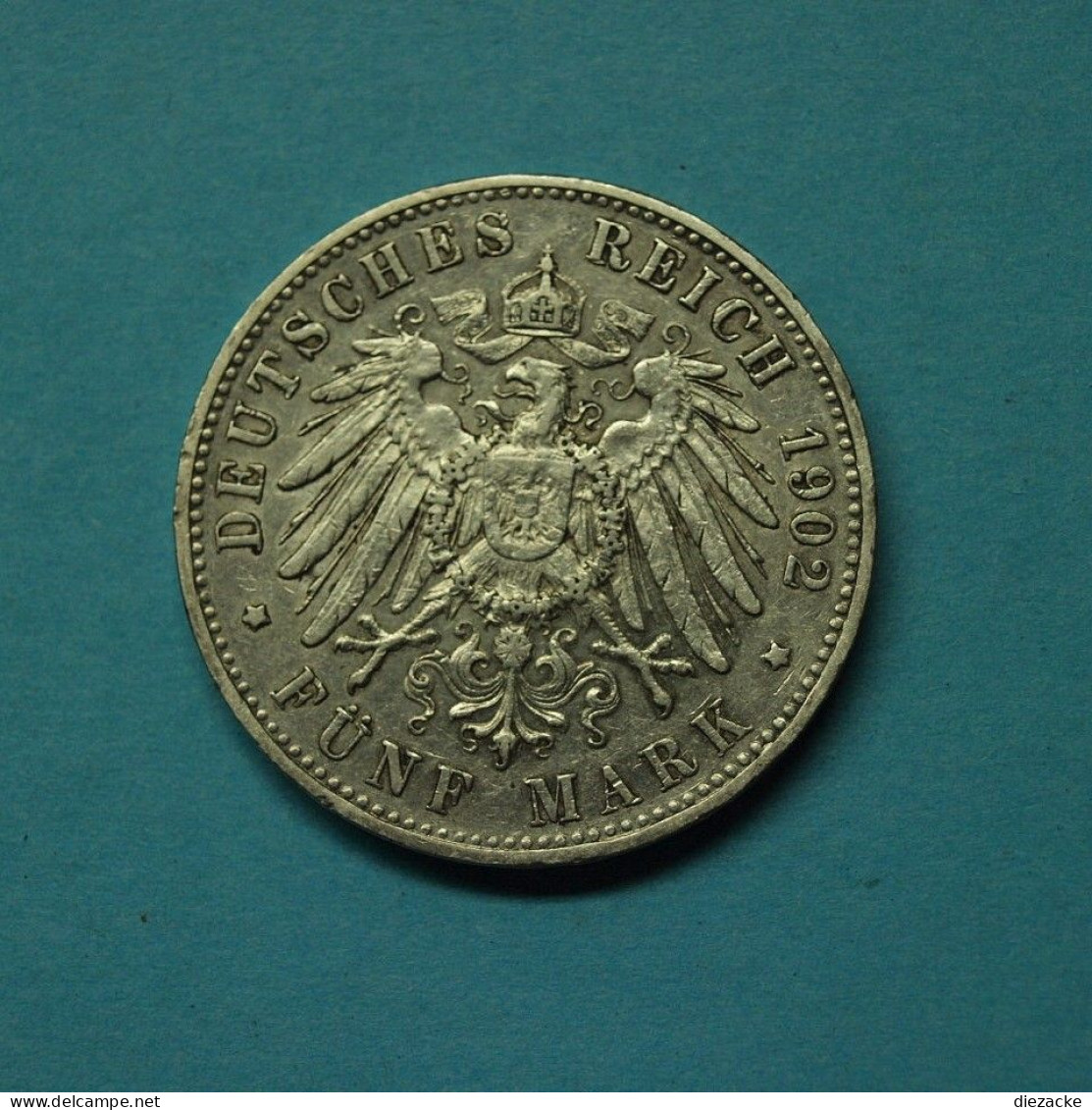 Württemberg 1902 5 Mark Wilhelm II. (Mük15/5 - 2, 3 & 5 Mark Argento