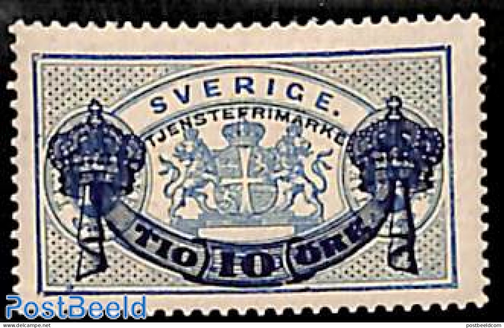 Sweden 1889 On Service 10o, Stamp Out Of Set, Unused (hinged) - Sonstige & Ohne Zuordnung