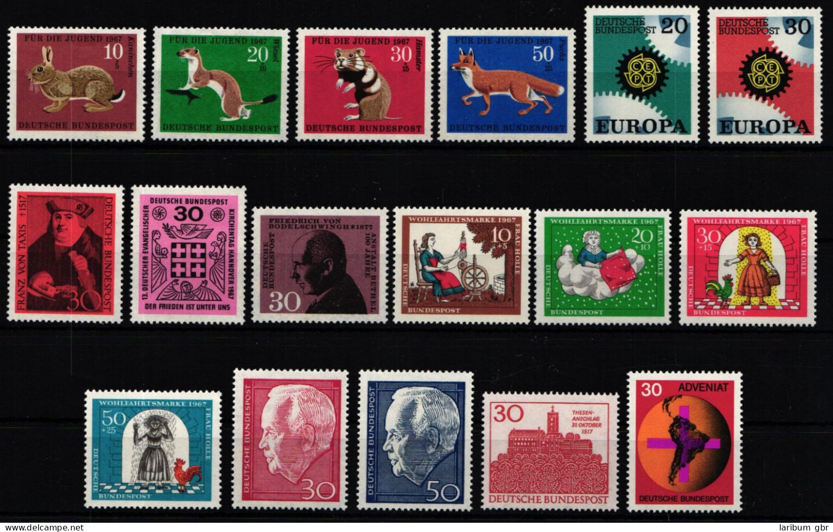 BRD Bund Jahrgang 1967 Postfrisch Jede MiNr 1x #BRD-XX-1967 - Andere & Zonder Classificatie