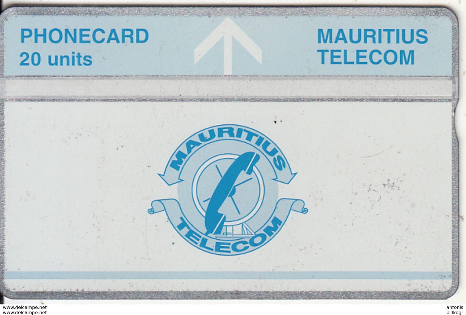 MAURITIUS(L&G) - Telecom Logo 20 Units(blue Band & Blue Line), CN : 410A, Tirage 25000, Used - Maurice