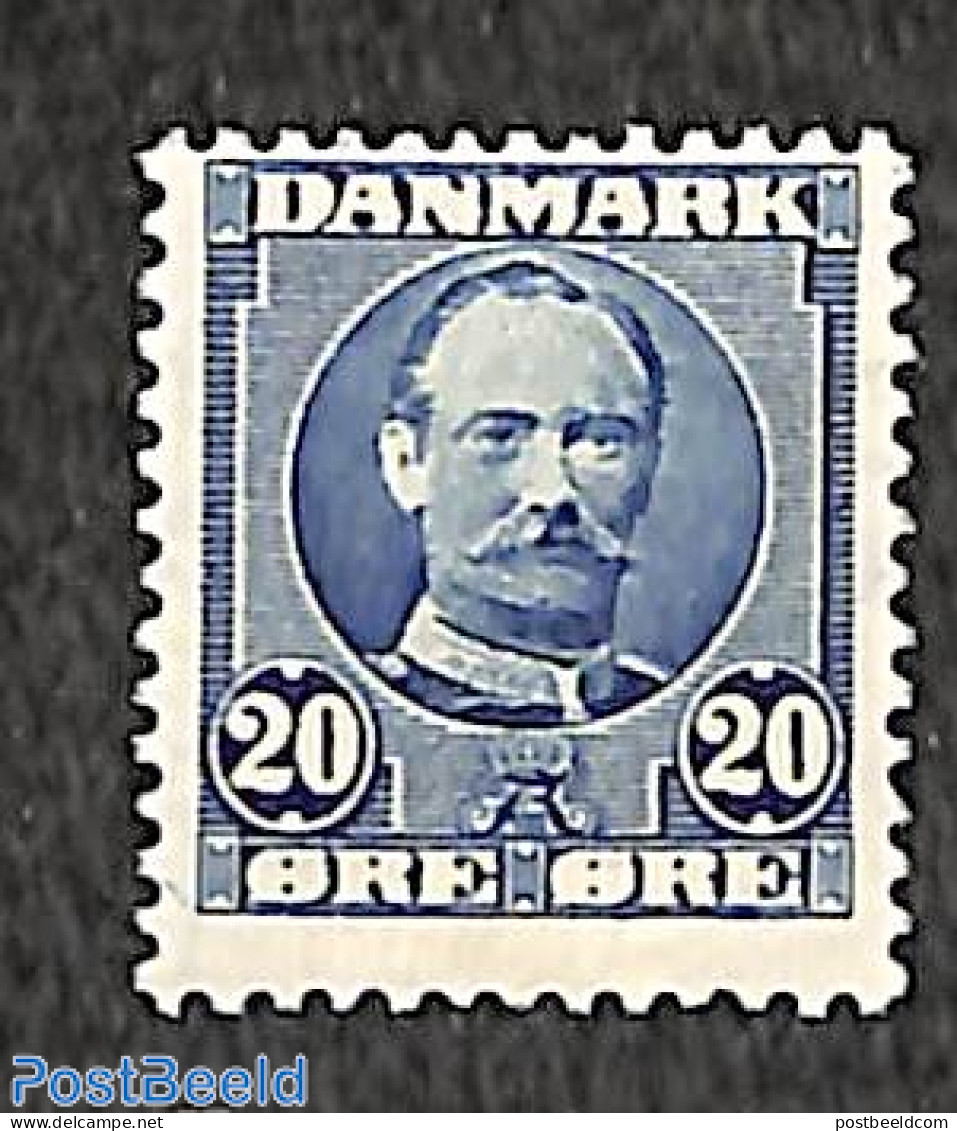 Denmark 1907 20ore, Steelblue, Unused (hinged) - Nuevos