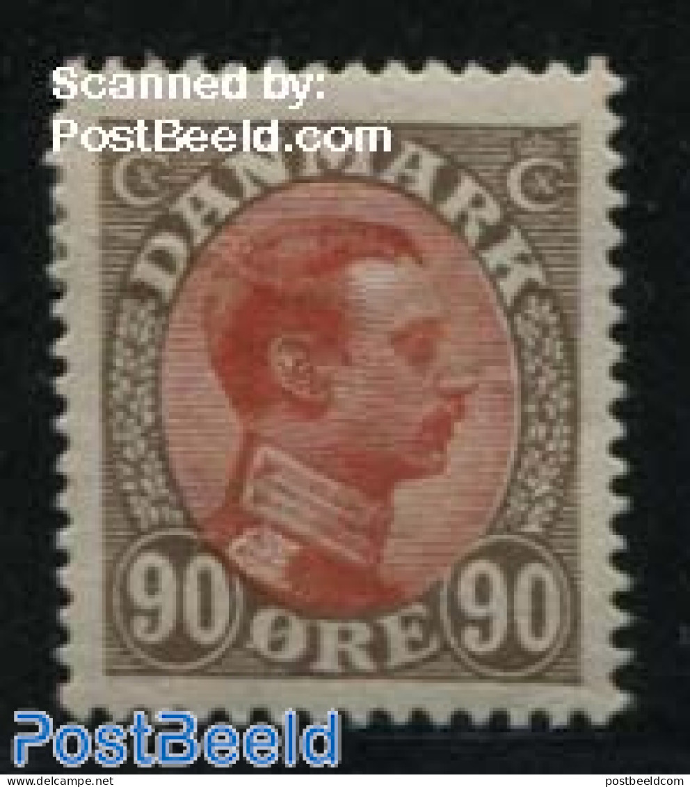 Denmark 1918 90o, Stamp Out Of Set, Unused (hinged) - Nuevos