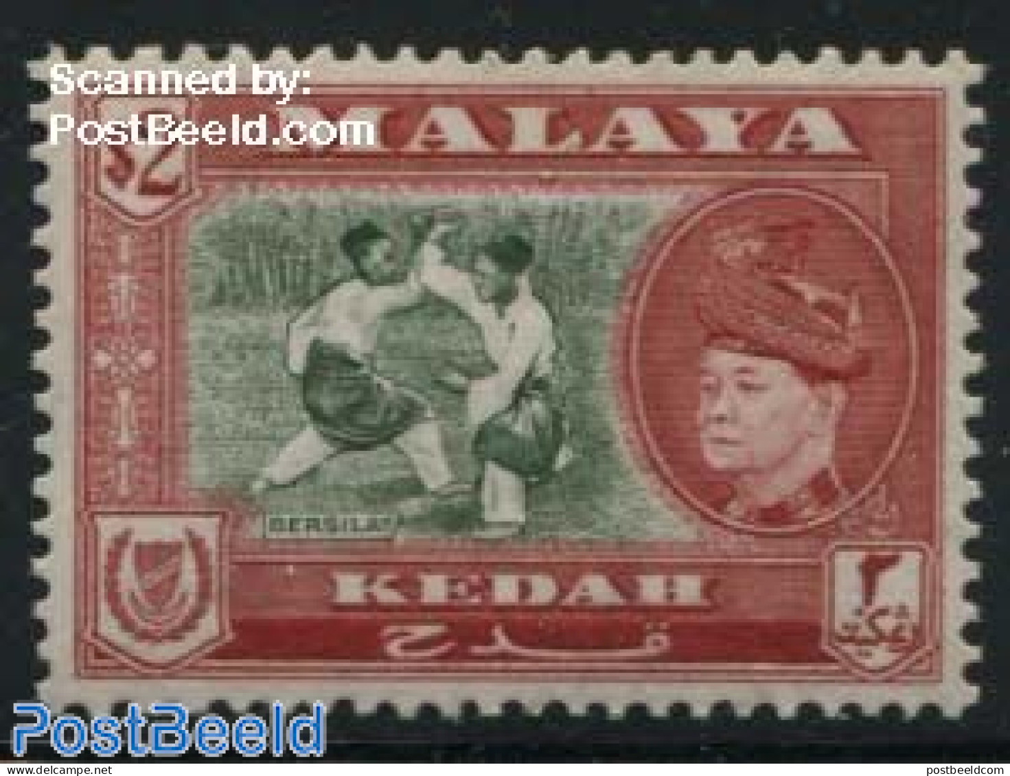 Malaysia 1959 Kedah 2$, Stamp Out Of Set, Mint NH - Sonstige & Ohne Zuordnung