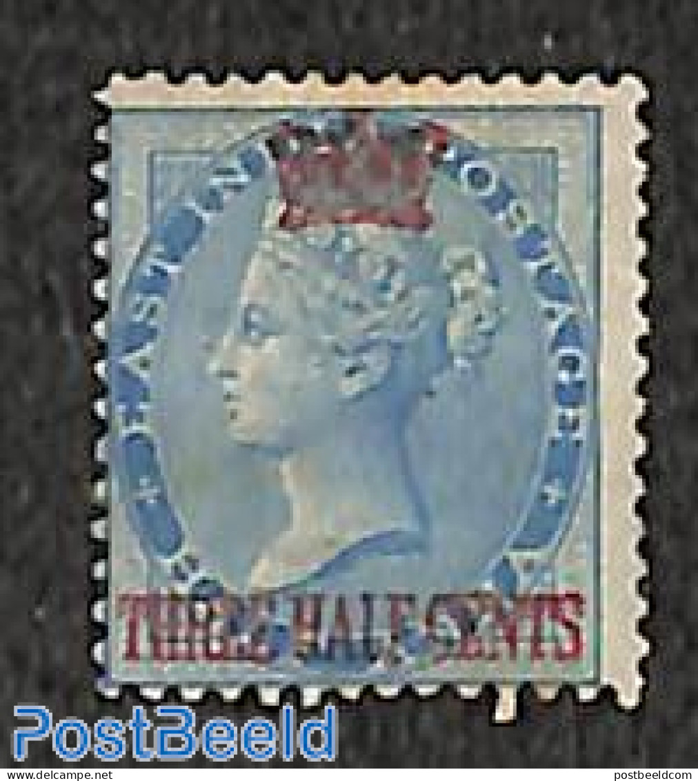 Malaysia 1867 Straits Settlements, 1.5c On 1/2c, Without Gum, Unused (hinged) - Other & Unclassified