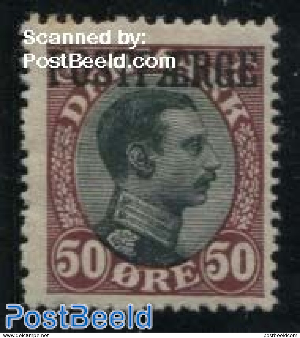 Denmark 1919 50o, Stamp Out Of Set, Mint NH - Ungebraucht
