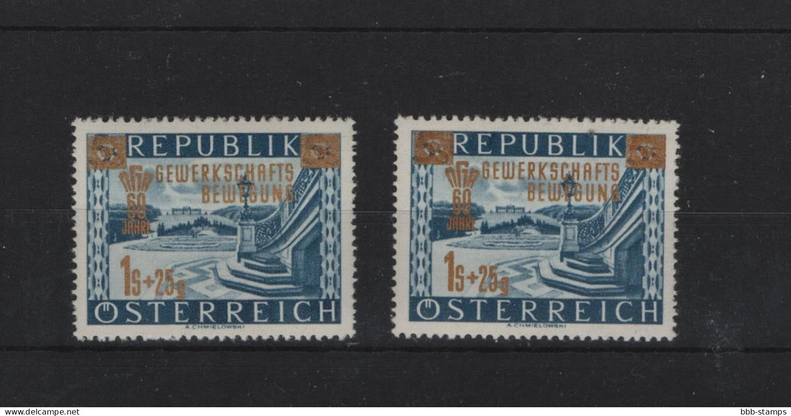 Österreich Michel Kat.Nr. Plattenfehler / Plate Flaw Ppostfr/** 983 IV - Variétés & Curiosités