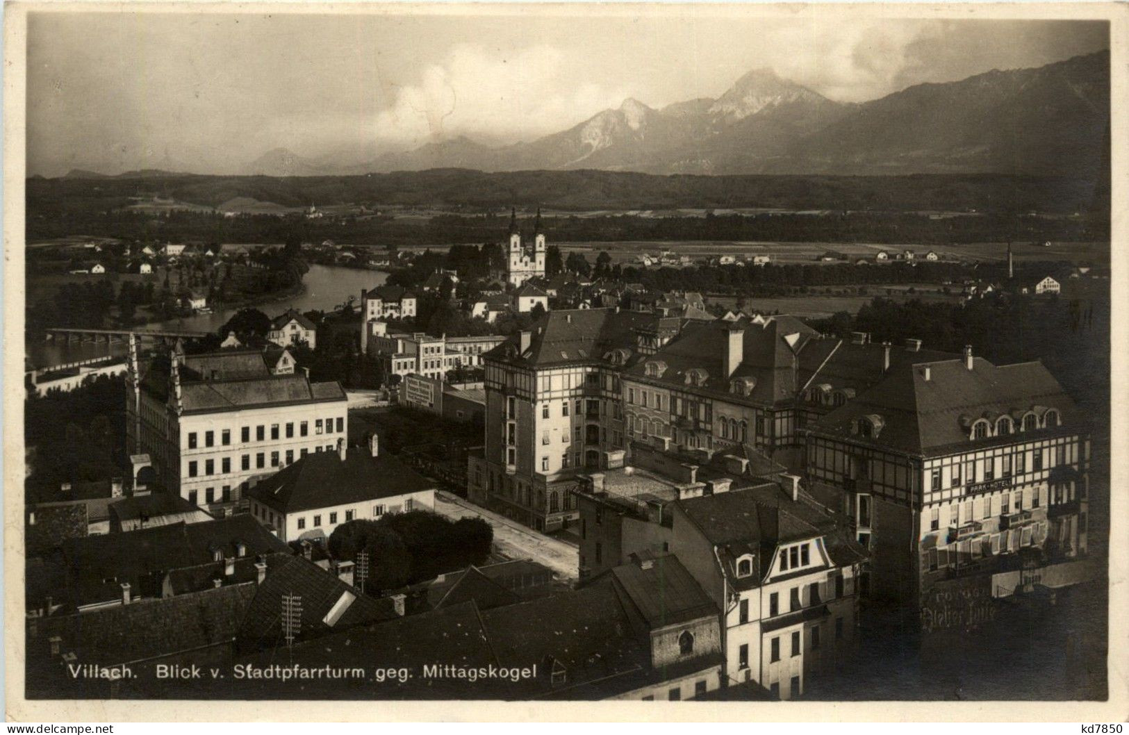 Villach/Kärnten - Villach, Blick V. Stadtpfarrturm Gegen Mittagskogel - Villach