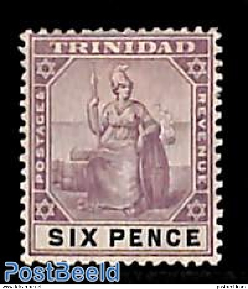 Trinidad & Tobago 1896 6d,  Stamp Out Of Set, Unused (hinged) - Trinidad & Tobago (1962-...)