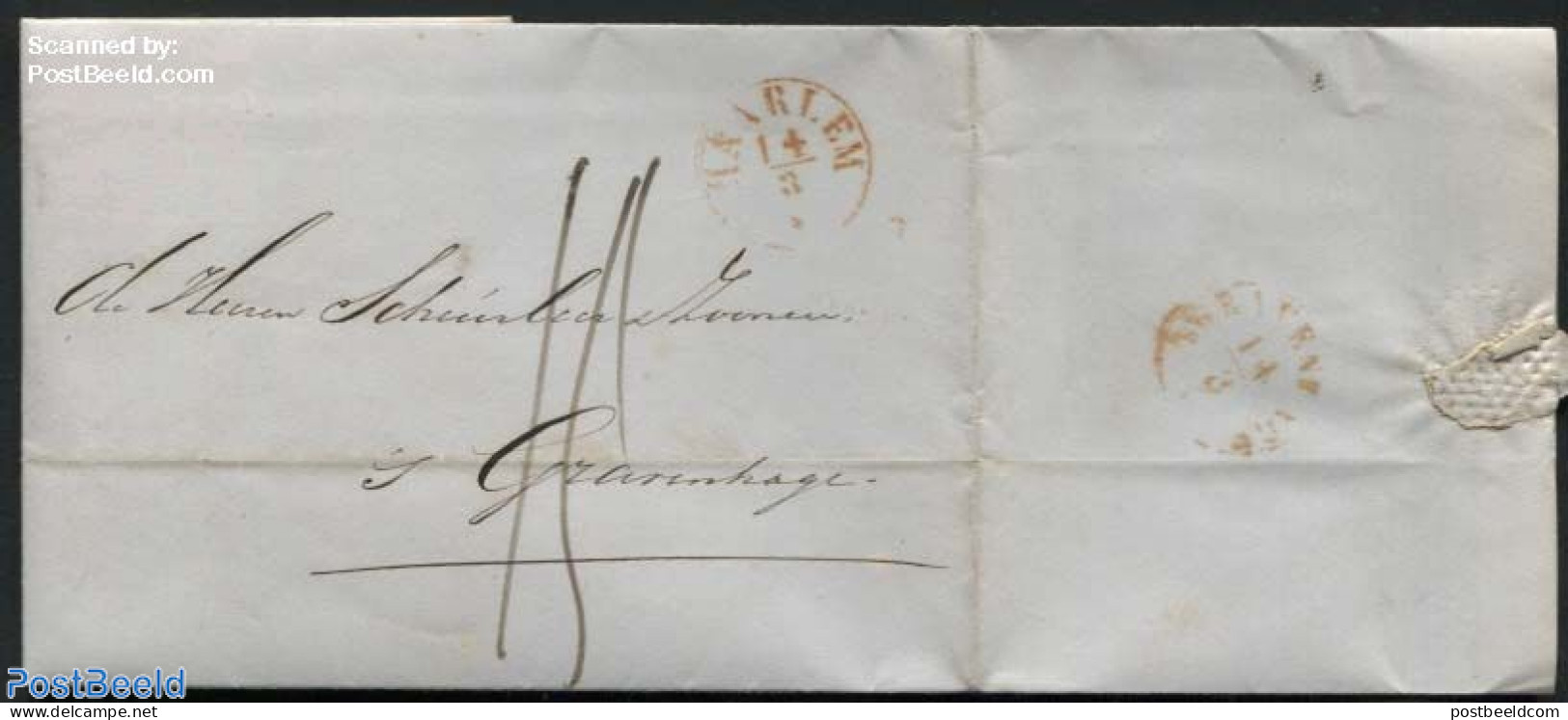 Netherlands 1849 Letter From Haarlem To S-Gravenhage, Postal History - ...-1852 Precursores