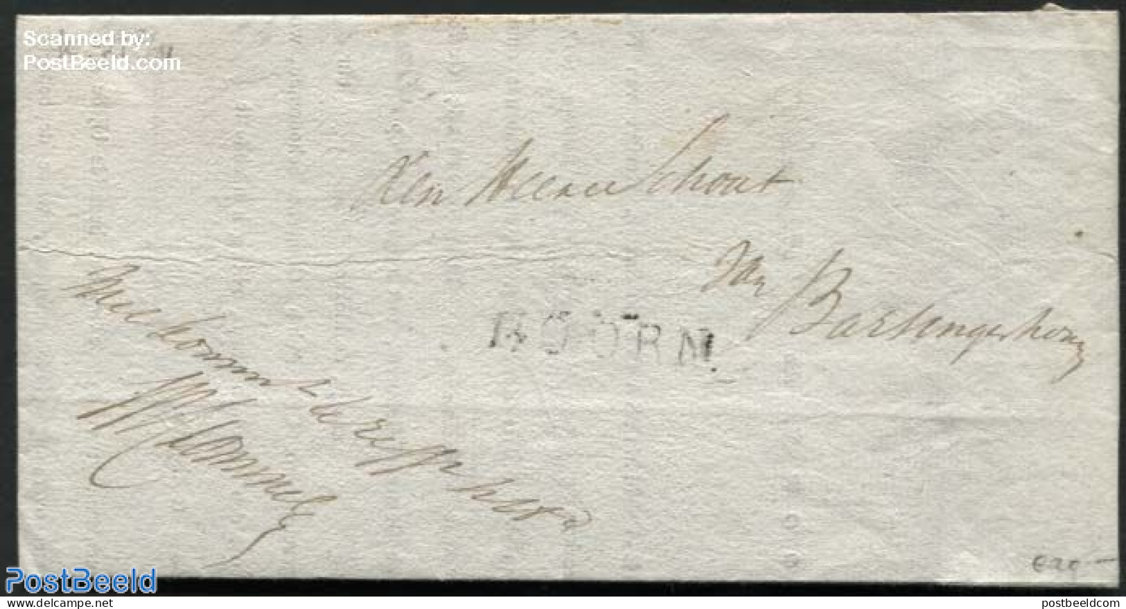Netherlands 1823 Circulaire Sent From Hoorn To Barsingerhorn, Postal History - ...-1852 Precursores