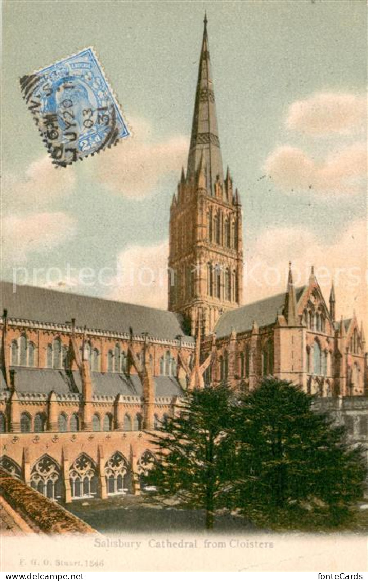 73690042 Salisbury Wiltshire Cathedral From Cloisters  - Andere & Zonder Classificatie