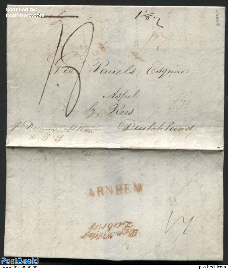 Netherlands 1826 Letter From Berbice (formerly Dutch Colony In Brazil) To Germany, Postmark: Den Helder Zeebrief, Arn,.. - ...-1852 Voorlopers
