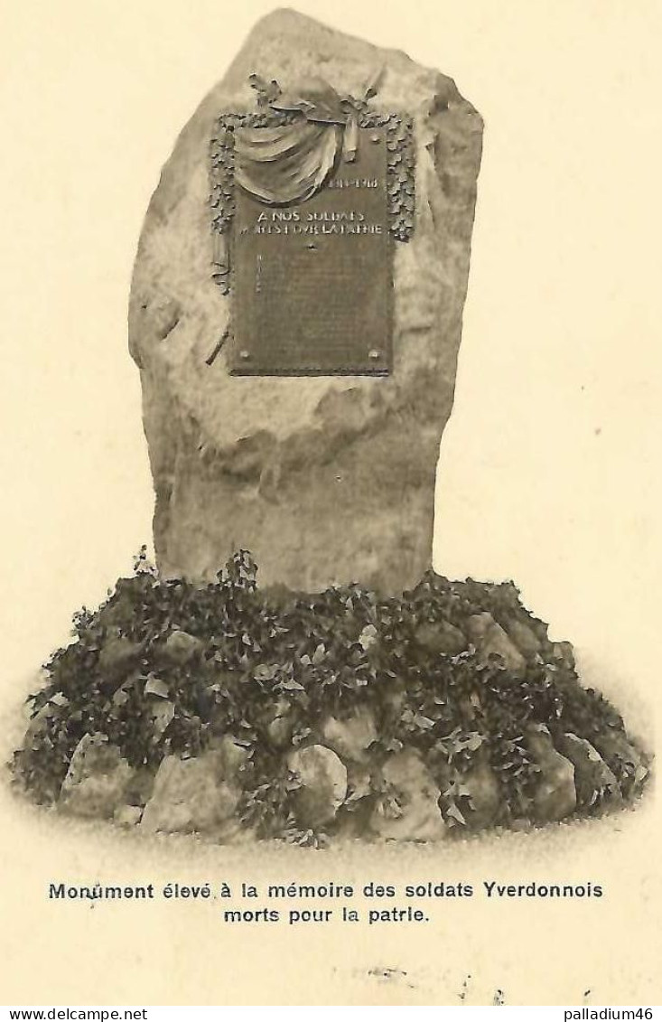 VD - YVERDON-LES-BAINS - Monument à La Mémoire Des Soldats Yverdonnois Morts Pour La Patrie - Circulé 29.06.1921 - Yverdon-les-Bains 