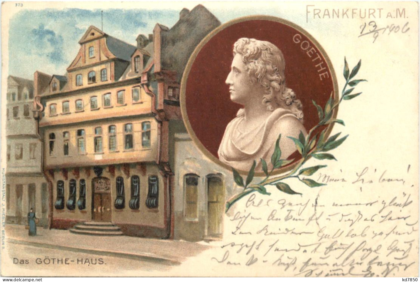 Frankfurt - Göthe Haus - Litho - Frankfurt A. Main