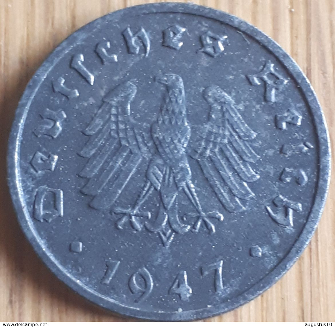 DUITSLAND : SCHAARSE 10 PFENNIG 1947 F UNC ! KM A 104 - 10 Reichspfennig