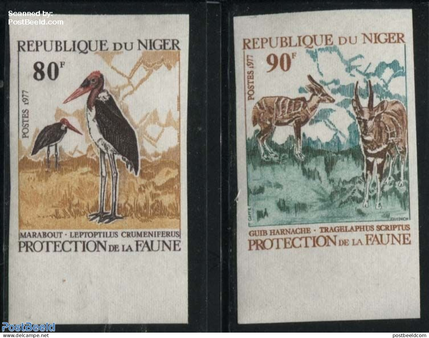 Niger 1977 Nature Protection 2v, Imperforated, Mint NH, Nature - Animals (others & Mixed) - Birds - Níger (1960-...)