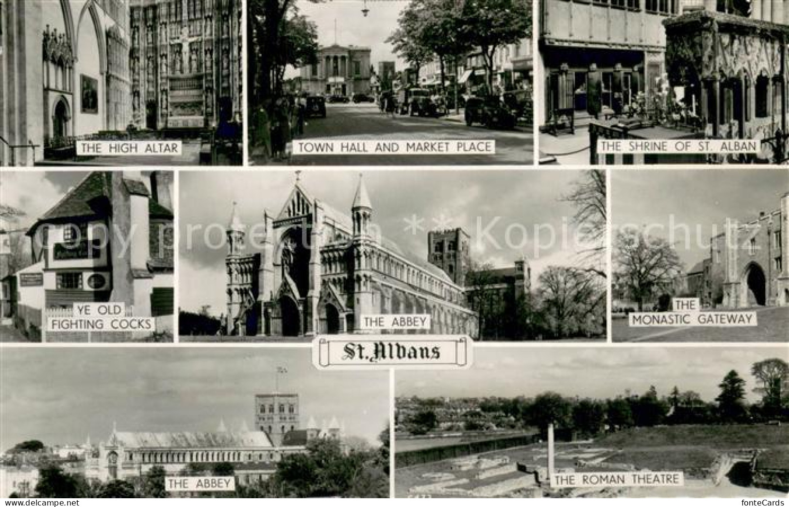 73688994 St Albans Abbey Altar Town Hall Market Place Shrine Of The City Monasti - Hertfordshire