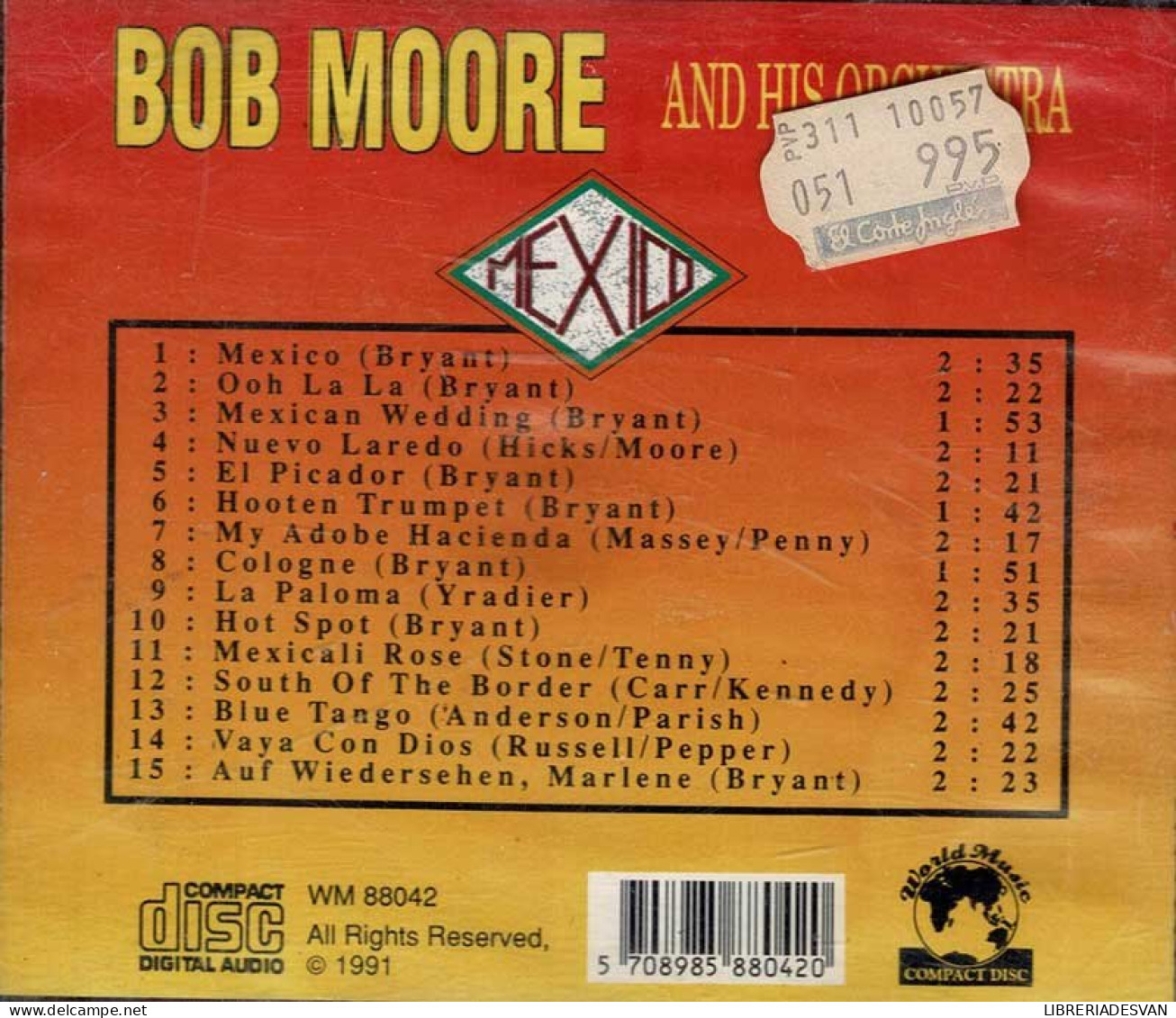 Bob Moore And His Orchestra - Mexico. CD - Country Et Folk