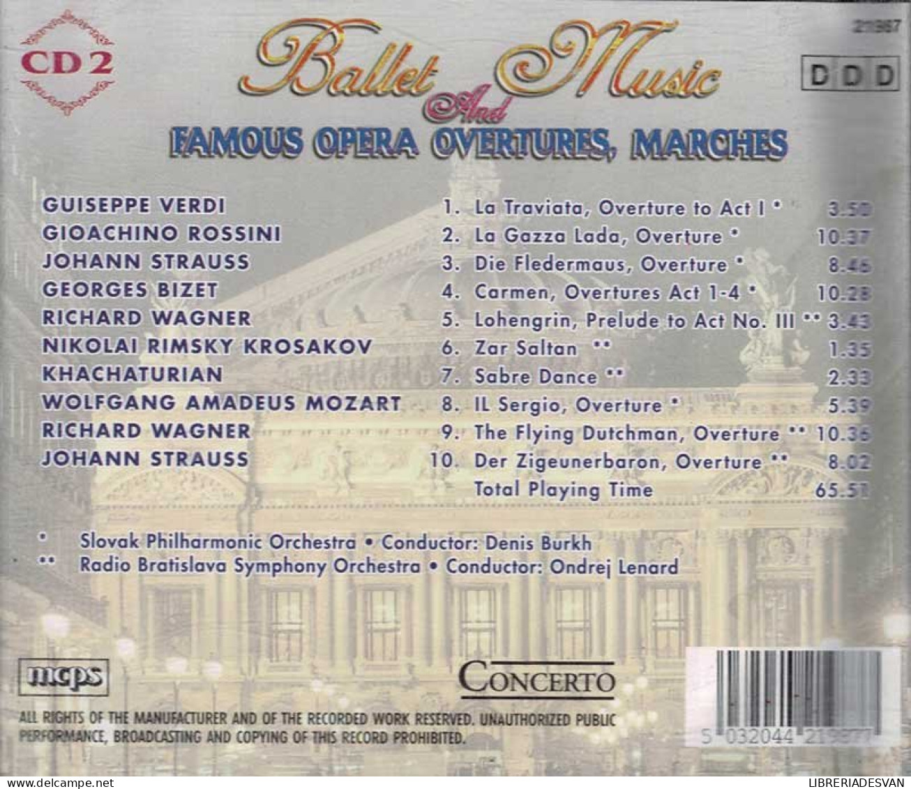 Ballet Music. Famous Opera, Overtures, Marches. CD 2 - Klassiekers