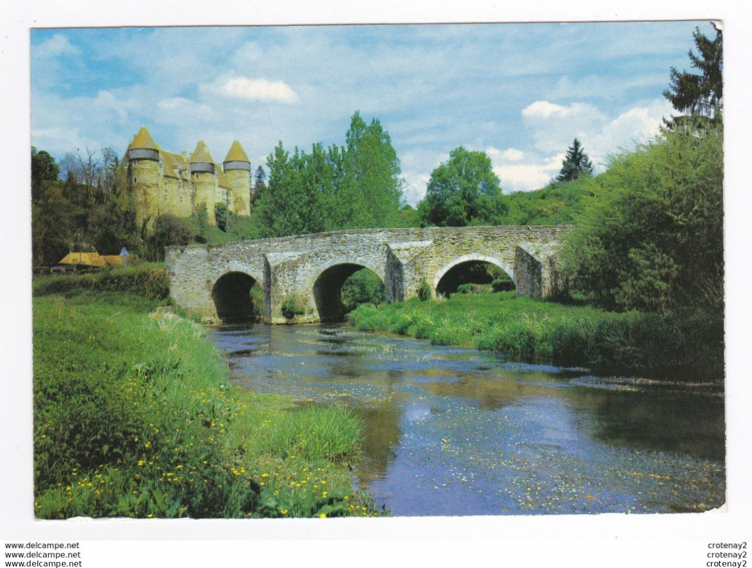 18 CULAN Le Pont Romain Et Le Château En 1988 VOIR DOS - Culan