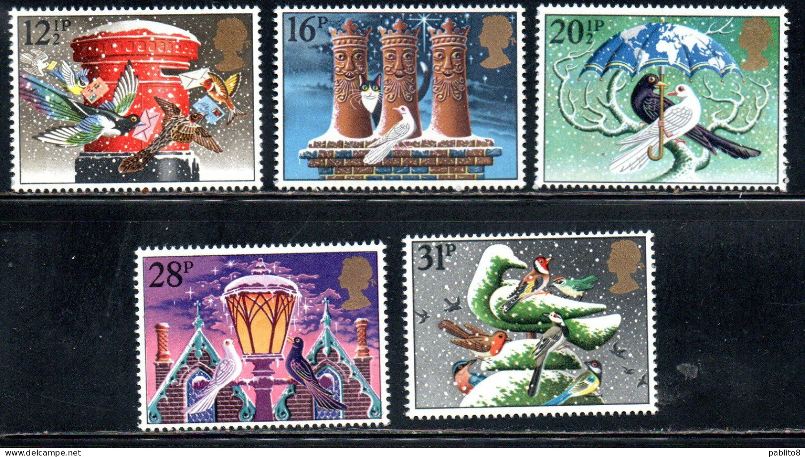 GREAT BRITAIN GRAN BRETAGNA 1983 CHRISTMAS NATALE NOEL WEIHNACHTEN NAVIDAD NATAL COMPLETE SET  SERIE COMPLETA MNH - Ungebraucht