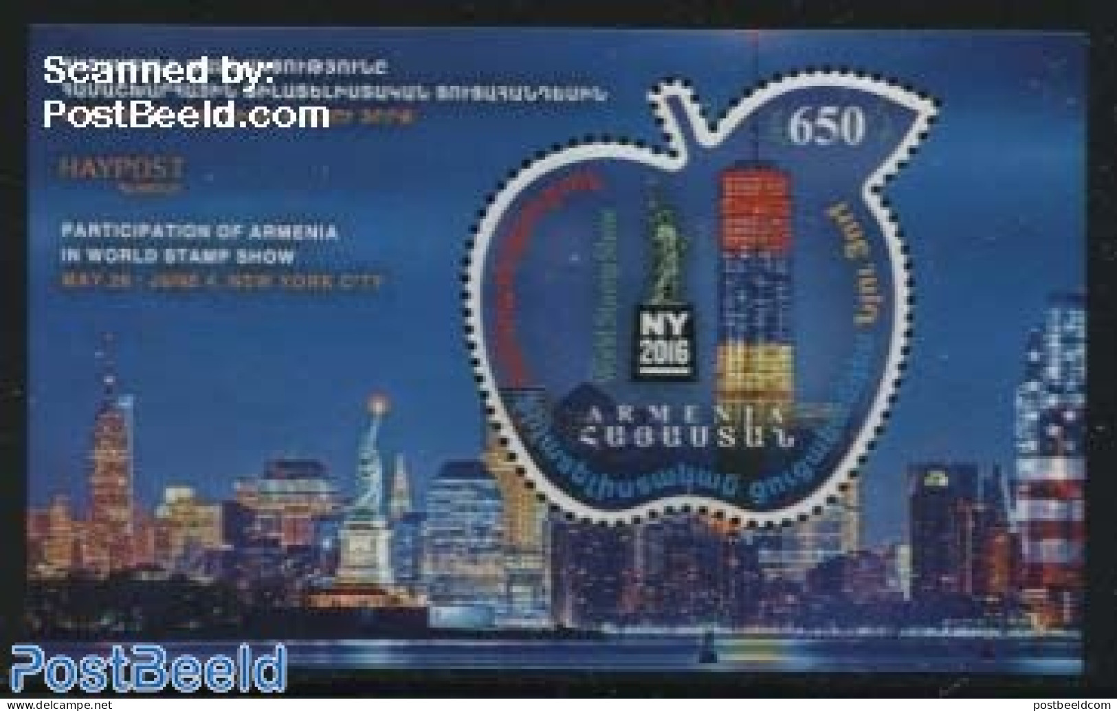 Armenia 2016 World Stamp Show S/s, Mint NH, Philately - Armenia