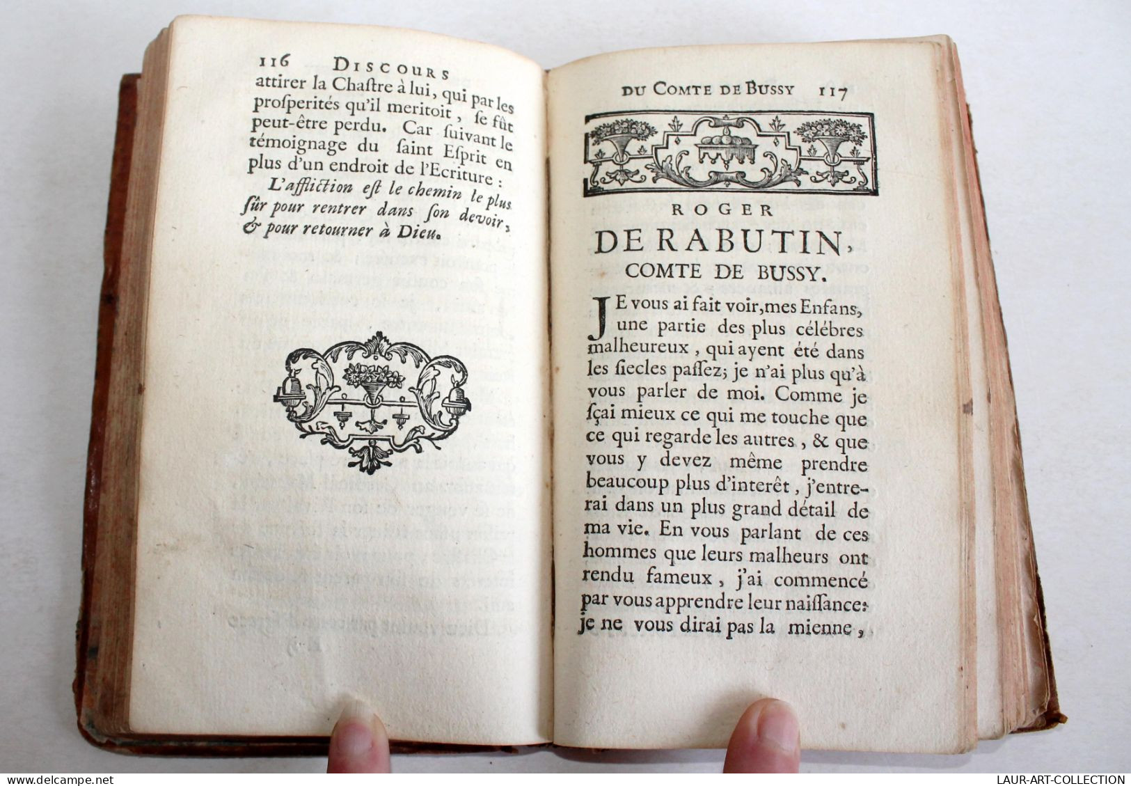 DISCOURS DU COMTE DEBUSSY RABUTIN A SES ENFANS SUR BON USAGE DES ADVERSITES 1746 / ANCIEN LIVRE XVIIIe SIECLE (2603.58) - 1701-1800