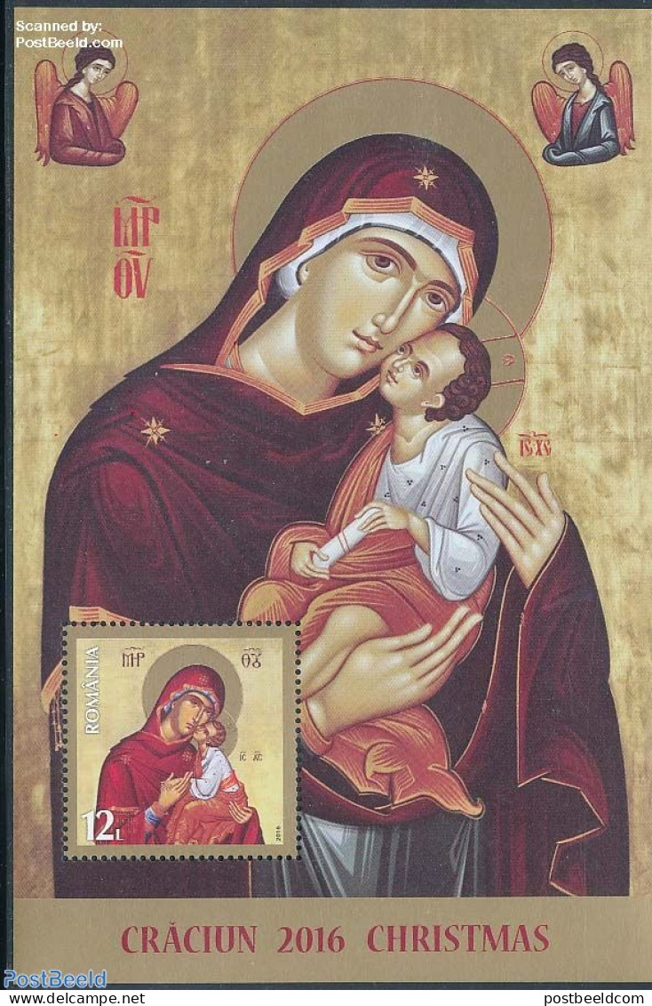 Romania 2016 Christmas S/s, Mint NH, Religion - Christmas - Art - Paintings - Ongebruikt