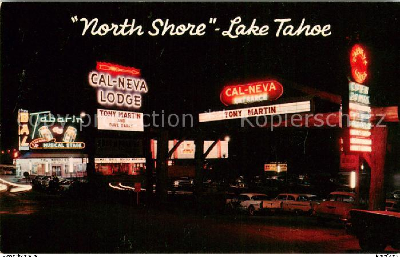 73683516 Lake_Tahoe_Nevada Night View Of Two Of Lake Tahoes North Shore Casinos - Altri & Non Classificati