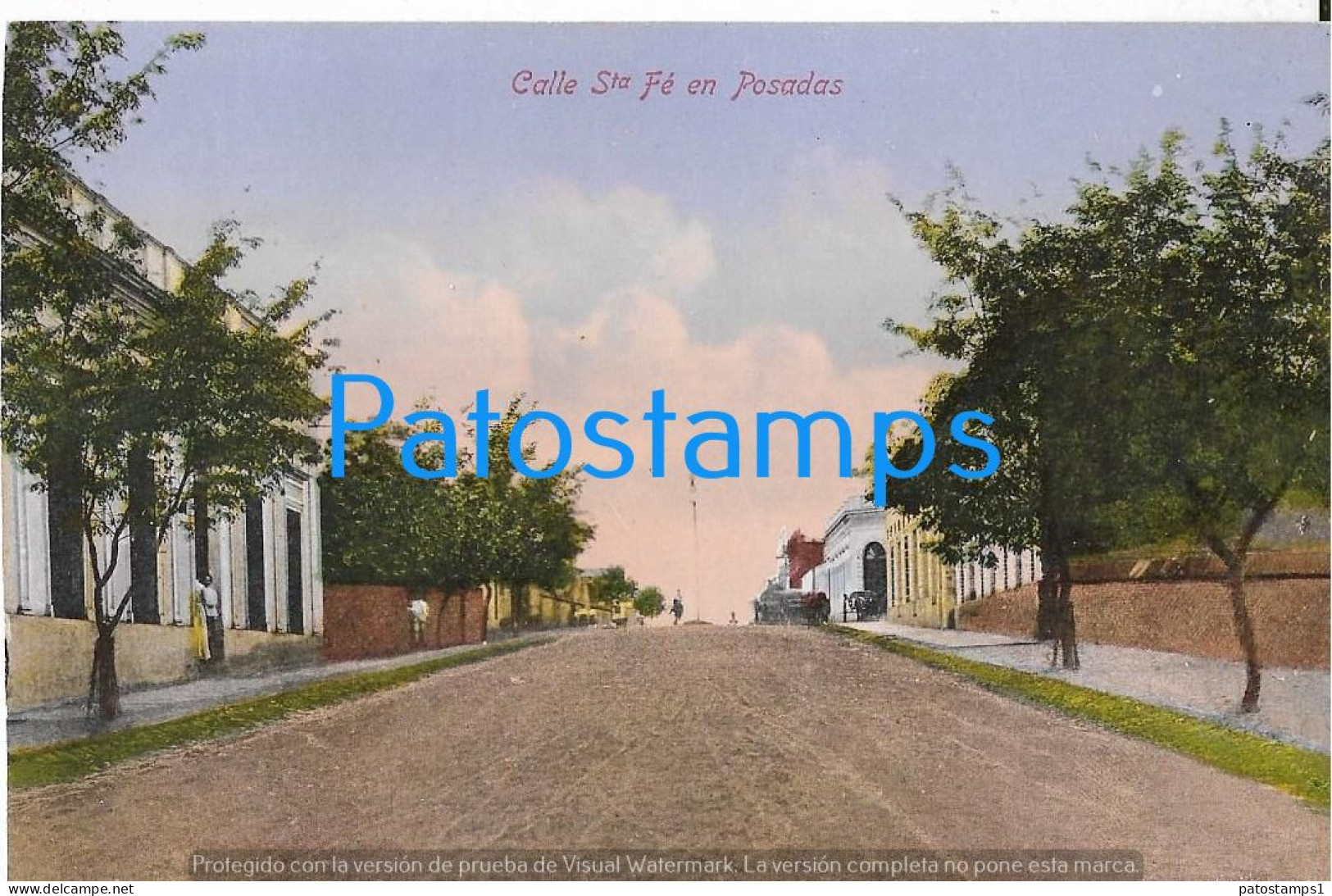 227536 ARGENTINA MISIONES POSADAS STREET CALLE SANTA FE POSTAL POSTCARD - Argentina