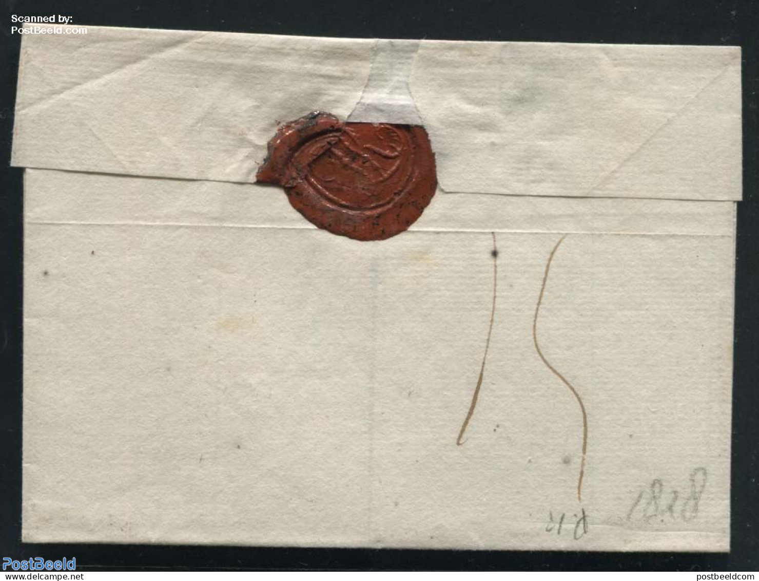 Netherlands 1828 Folding Cover From Gorcum To S Gravenhage, Postal History - ...-1852 Voorlopers
