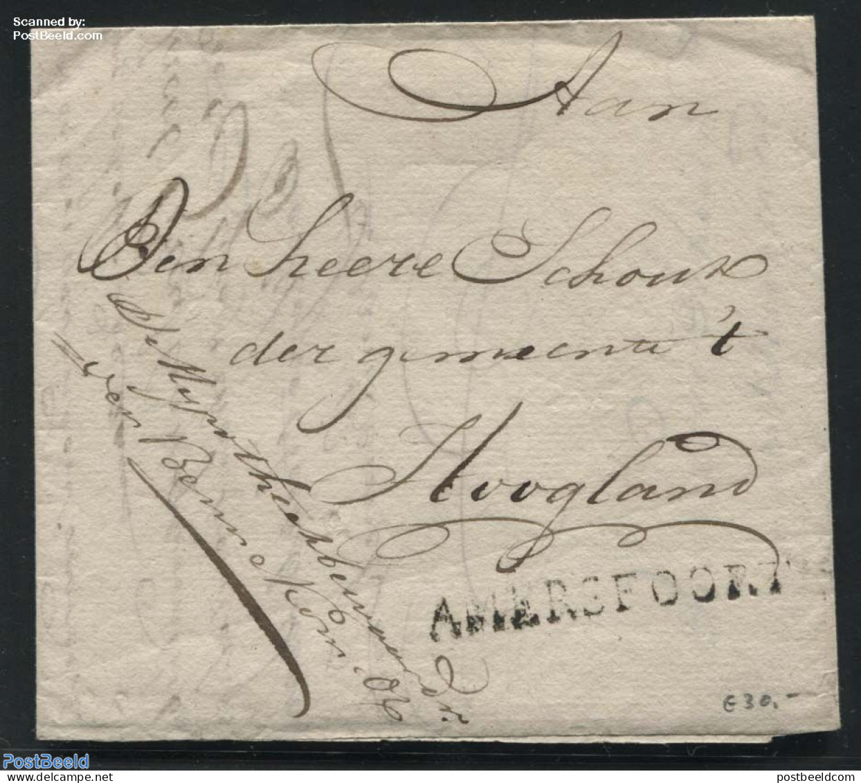 Netherlands 1818 Folding Letter From Amersfoort To Hoogland, Postal History - ...-1852 Voorlopers