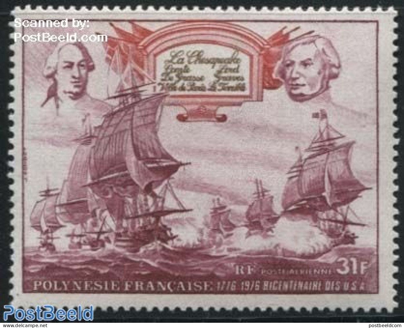 French Polynesia 1976 31F, Stamp Out Of Set, Mint NH, Transport - Ships And Boats - Neufs