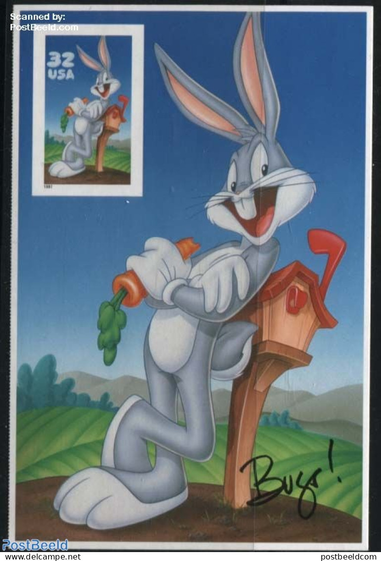 United States Of America 1997 Bugs Bunny 1v, Imperforated, Mint NH, Nature - Rabbits / Hares - Art - Comics (except Di.. - Neufs