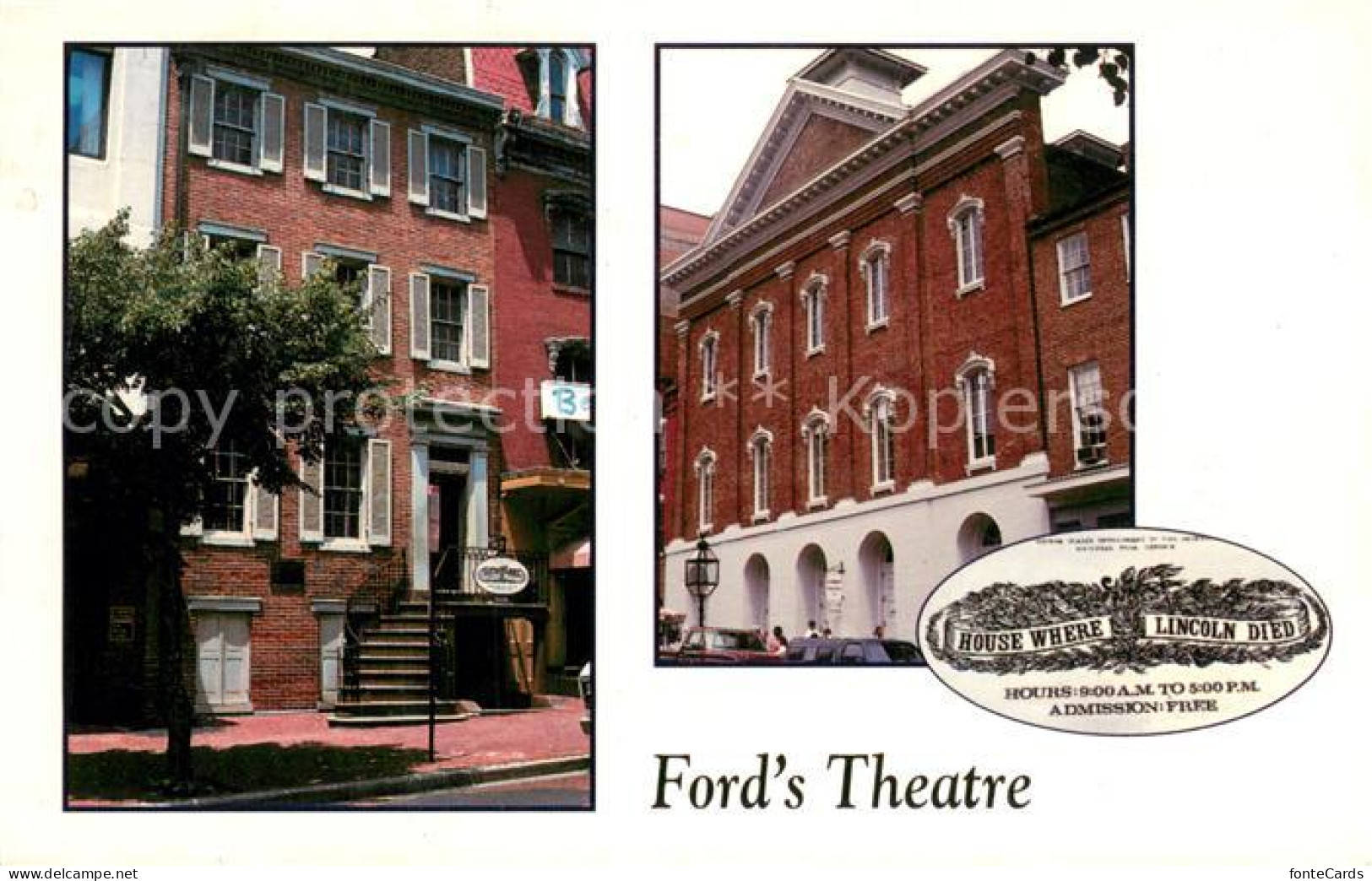 73682997 Washington DC Fords Theatre And The House Where Lincoln Died  - Washington DC