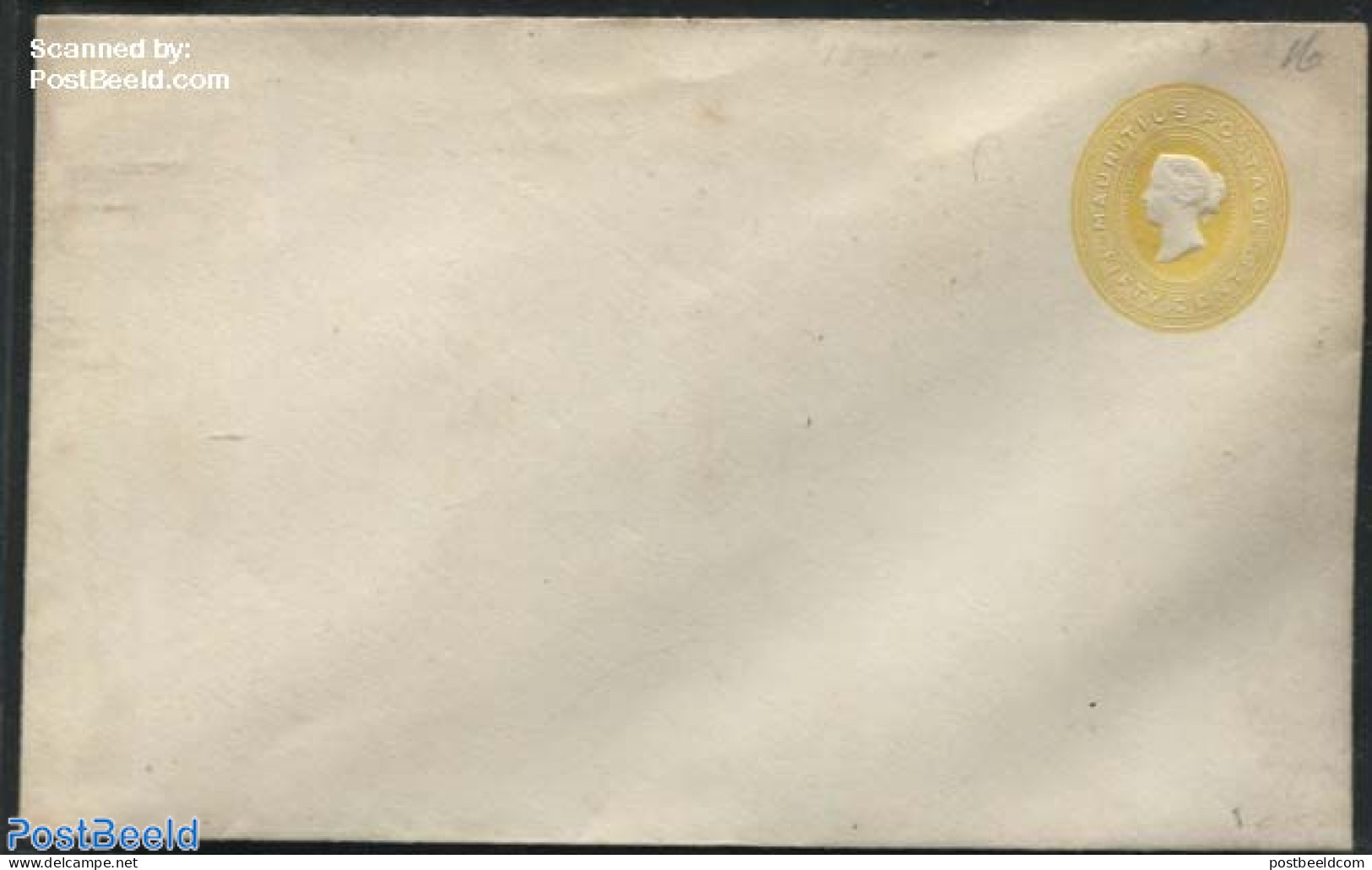 Mauritius 1891 Envelope 50c Yellow, Unused Postal Stationary - Mauritius (1968-...)