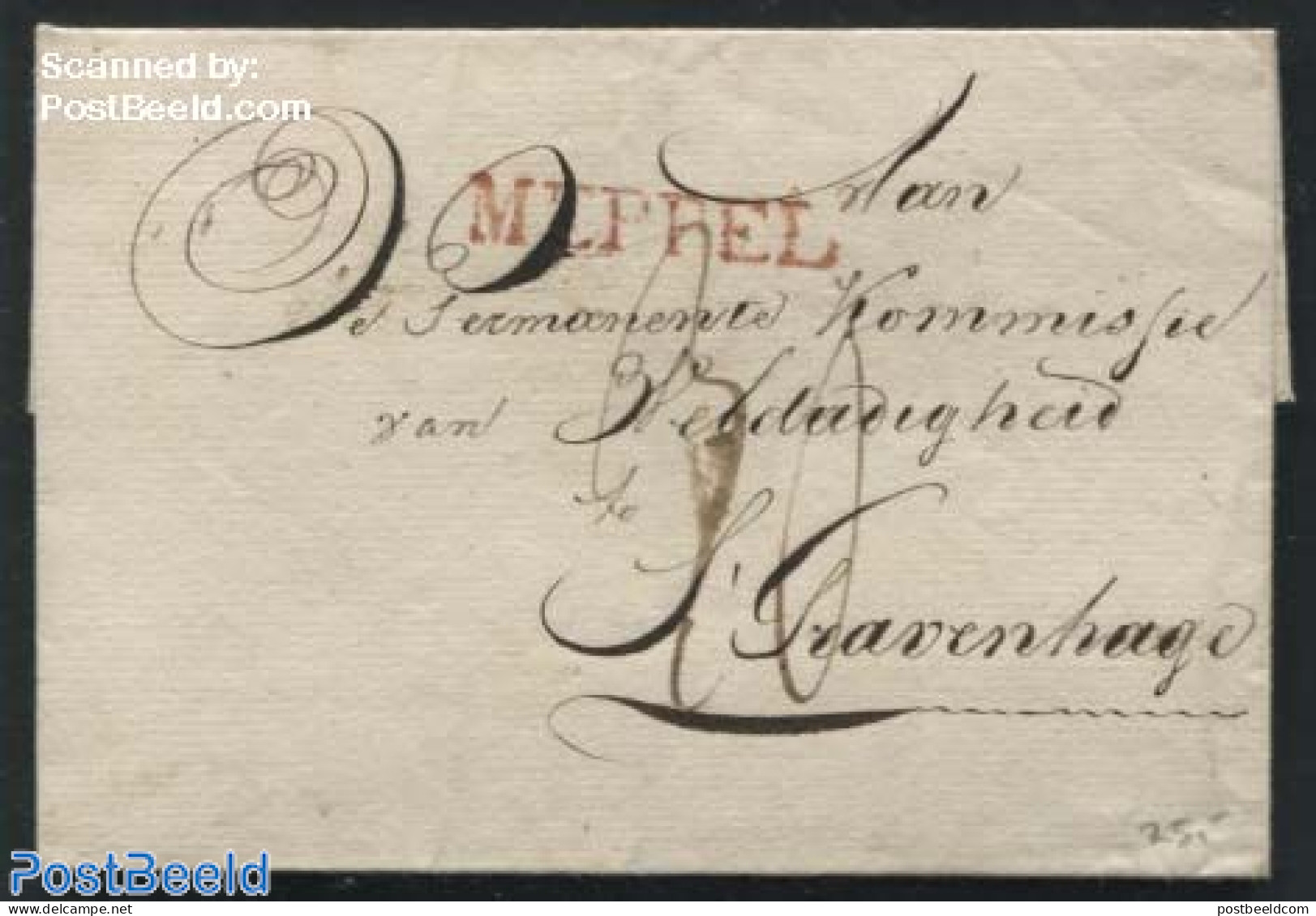 Netherlands 1829 Folding Cover From Meppel To S Gravenhage, Postal History - ...-1852 Voorlopers