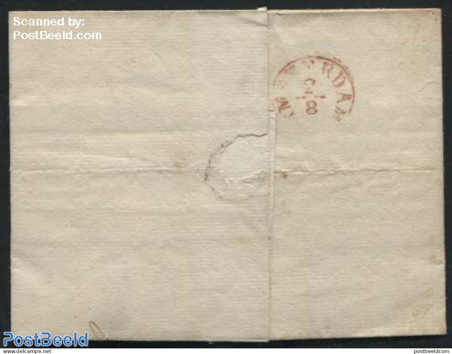 Netherlands 1844 Folding Cover From Leeuwarden To Amsterdam, Postal History - ...-1852 Voorlopers