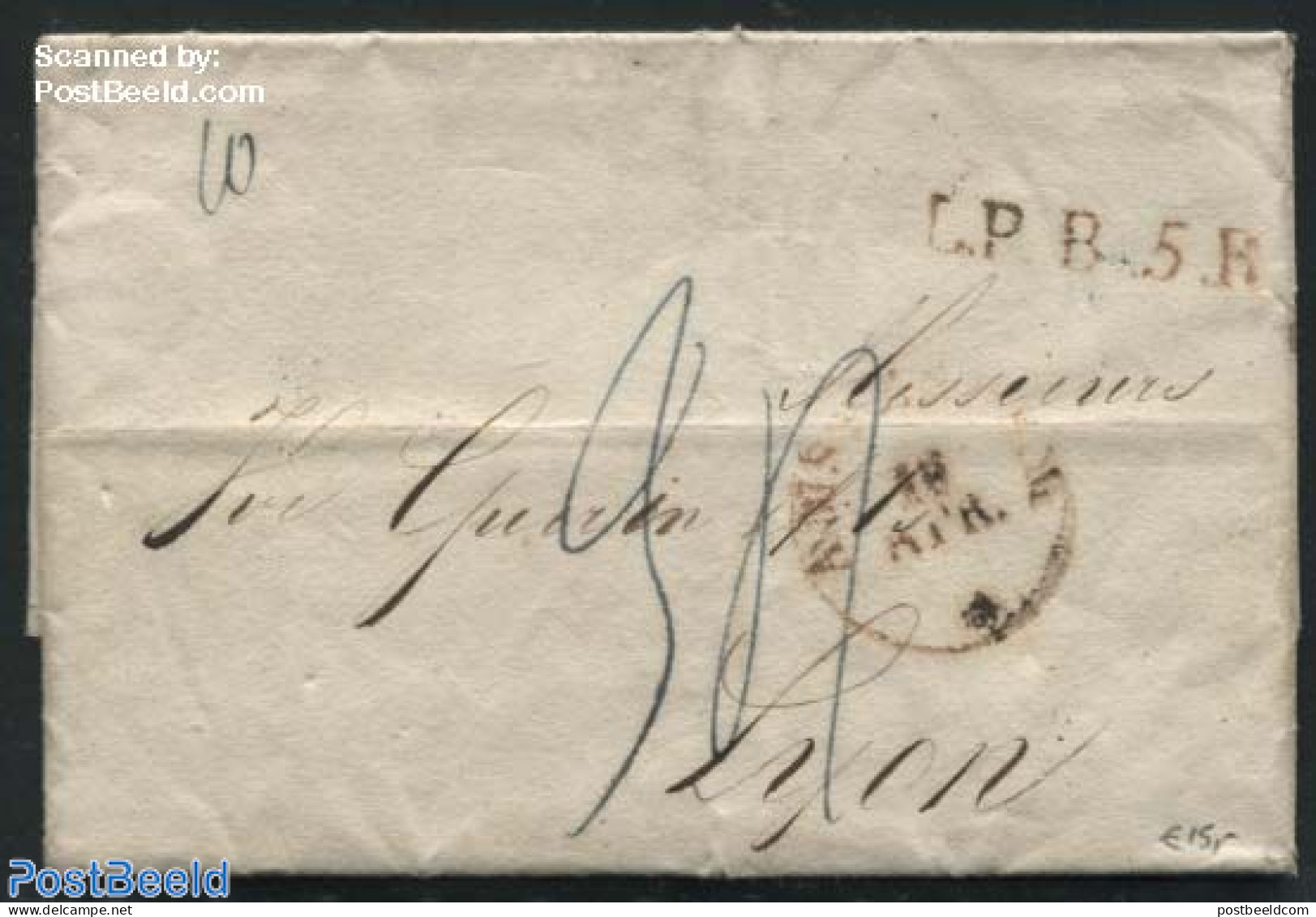 Netherlands 1831 Folding Letter From Amsterdam To Lyon, Postal History - ...-1852 Voorlopers